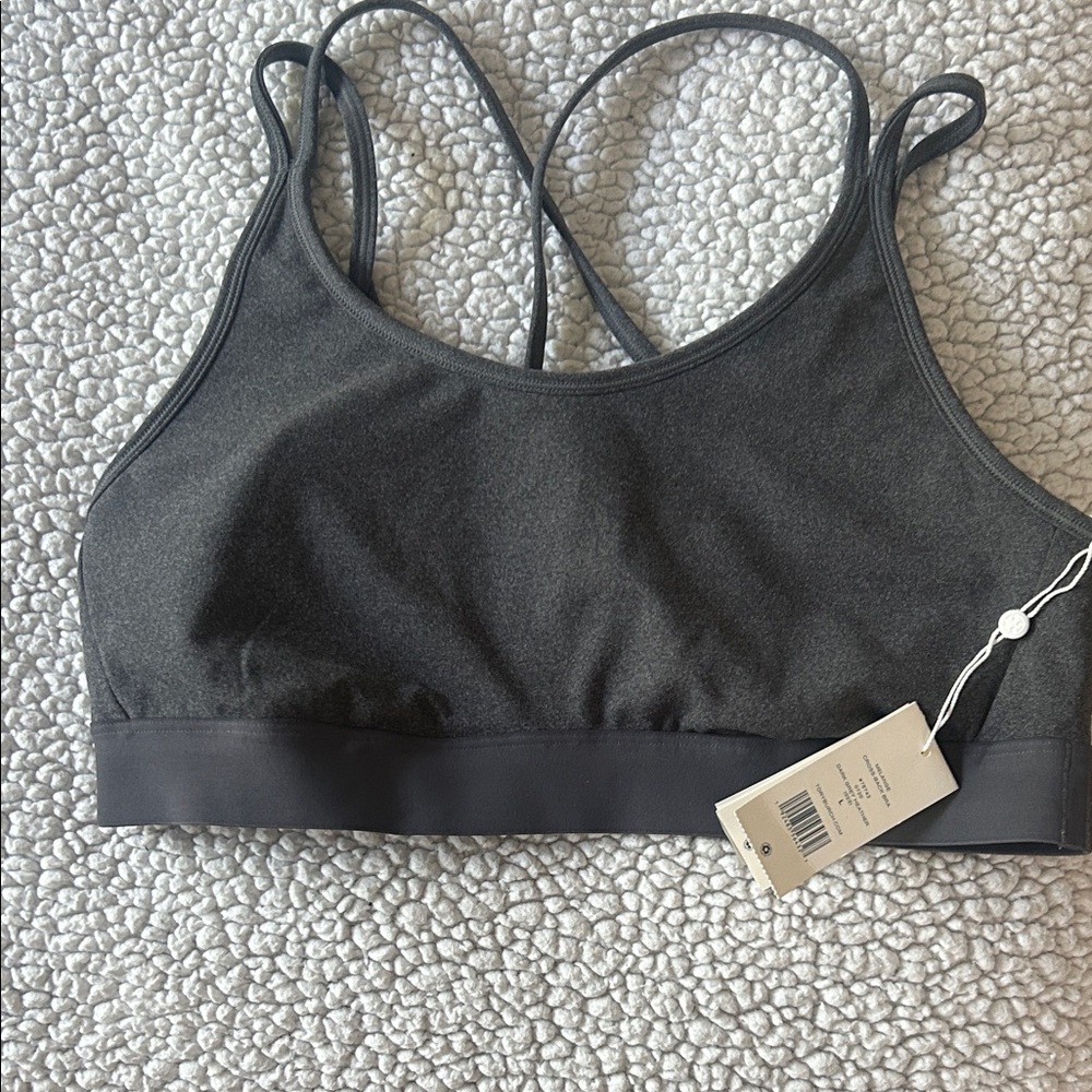 Tory Burch Charcoal Sports Bra